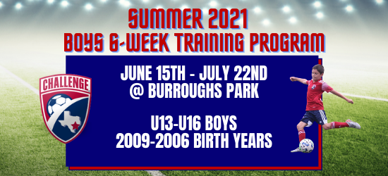 Summer 2021 BOYS 6-Week Training Program - Burroughs Park